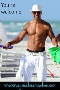 Shemar on beach