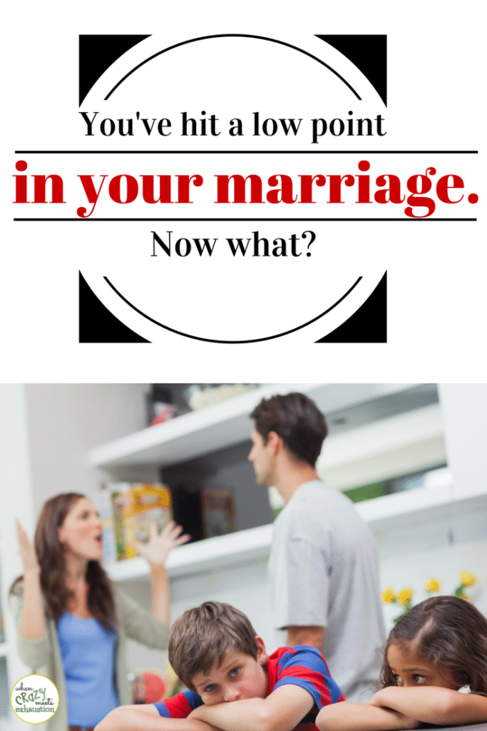 Low point in marriage